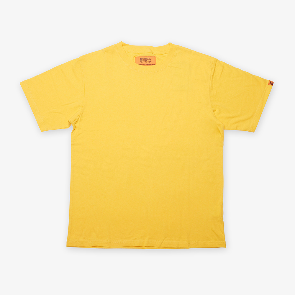 유니버셜 플레인 티셔츠 옐로우